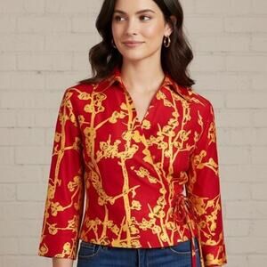 Ice silk matka wrap blouse